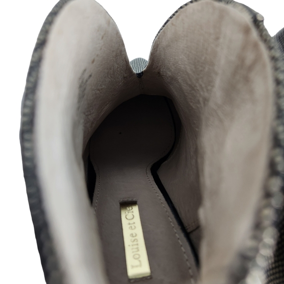 Louise et Cie Ghisonni Metallic Gold Black Heeled Booties Leathe Women's Size 10 - Picture 8 of 14